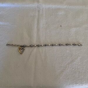 Elegant Brighton Silver and Gold Heart Bracelet